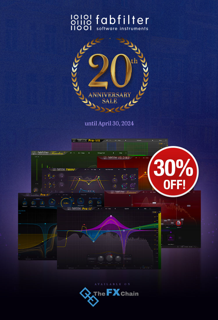 Celebrate FabFilter's 20th Anniversary with a Spectacular Sale!