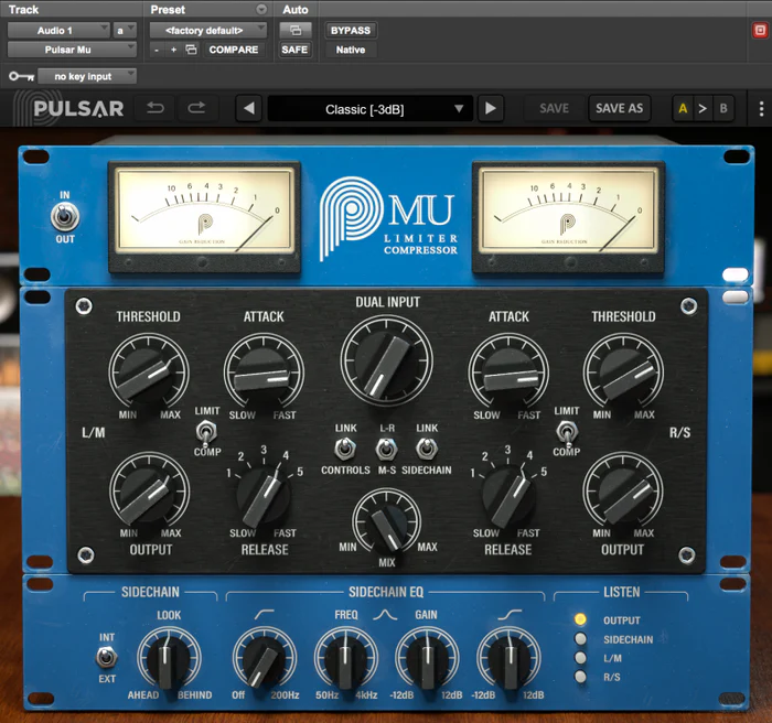 Review of Pulsar Audio MU Tube Compressor/Limiter Plugin