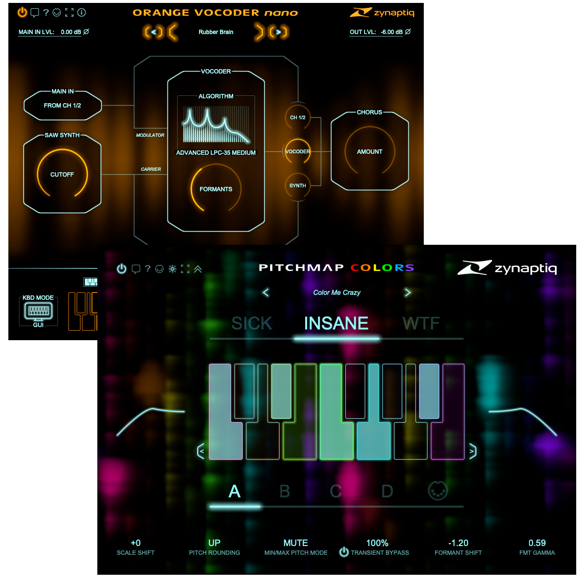 Zynaptiq PITCHMAP::COLORS + ORANGE VOCODER NANO Bundle