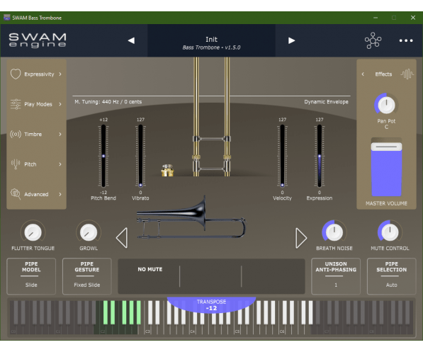 Audio Modeling SWAM Trombones