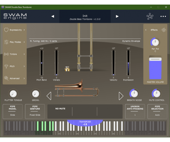 Audio Modeling SWAM Trombones