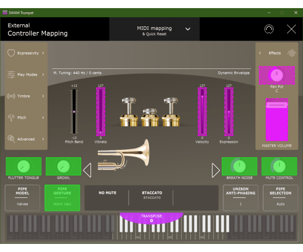Audio Modeling SWAM Trumpets