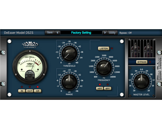 Nomad Factory Blue Tubes DeEsser DS-2S