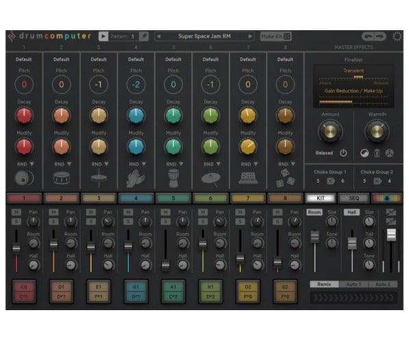 Sugar Bytes DrumComputer. DrumComputer is the new specialist for synthetic drums, combining classic and modern synthesis with flexible modulations and luxurious sequencing. Intelligent randomizers, elegant pattern editing and import of your own samples are just a few of the mind blowing possibilities. Enjoy new drums everyday and get inspired by all the creativity that DrumComputer sets free. Just because, there still is all the unheard of.