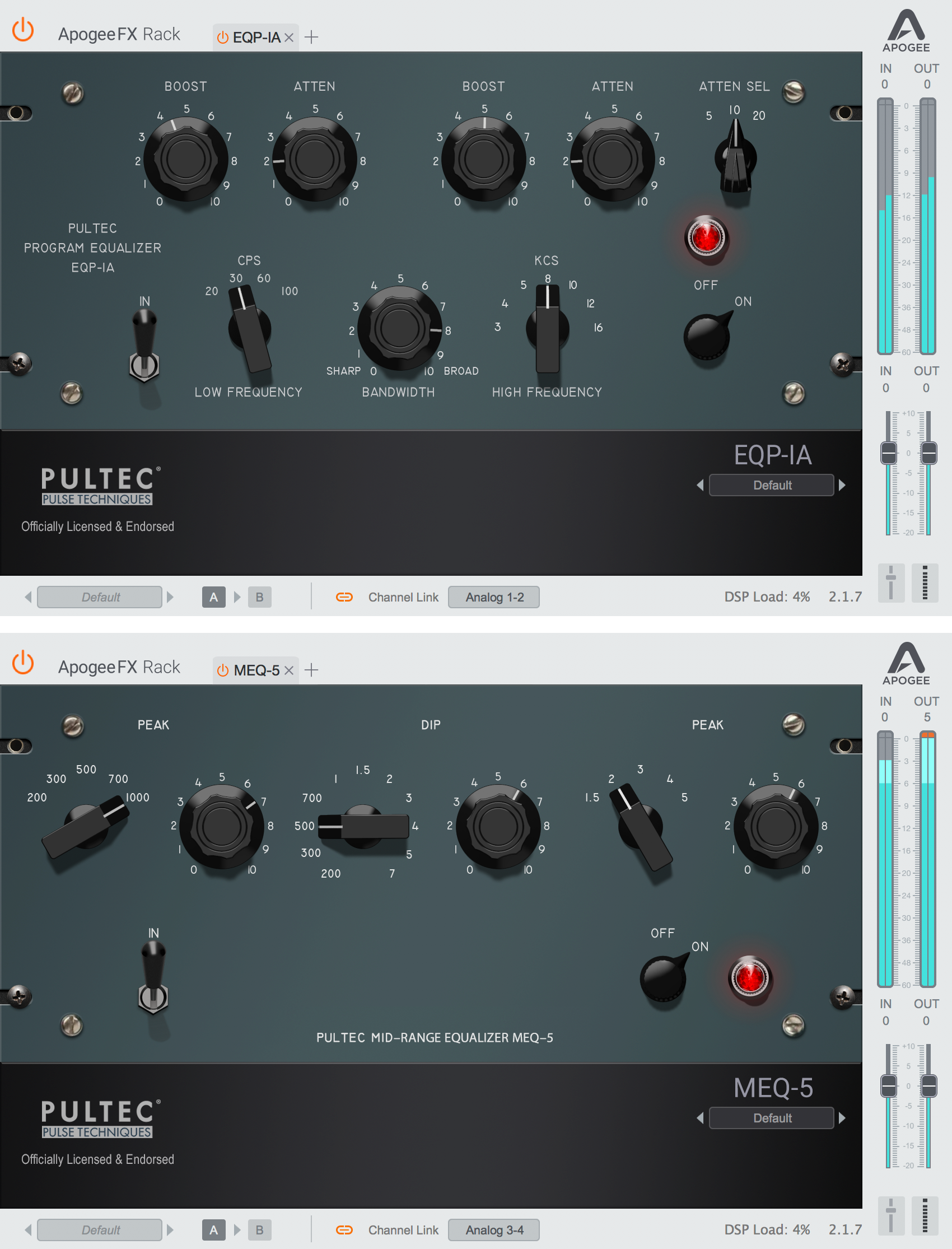 Apogee EQP-1A + MEQ-5 Pultec bundle