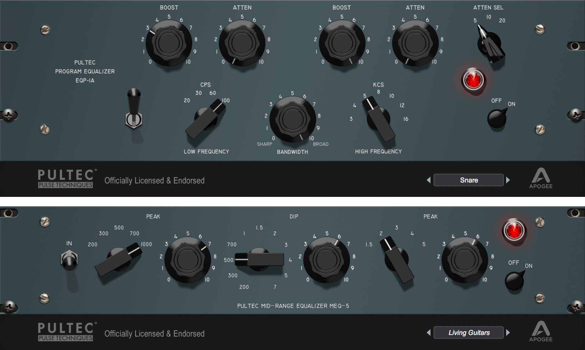 Apogee EQP-1A + MEQ-5 Pultec bundle