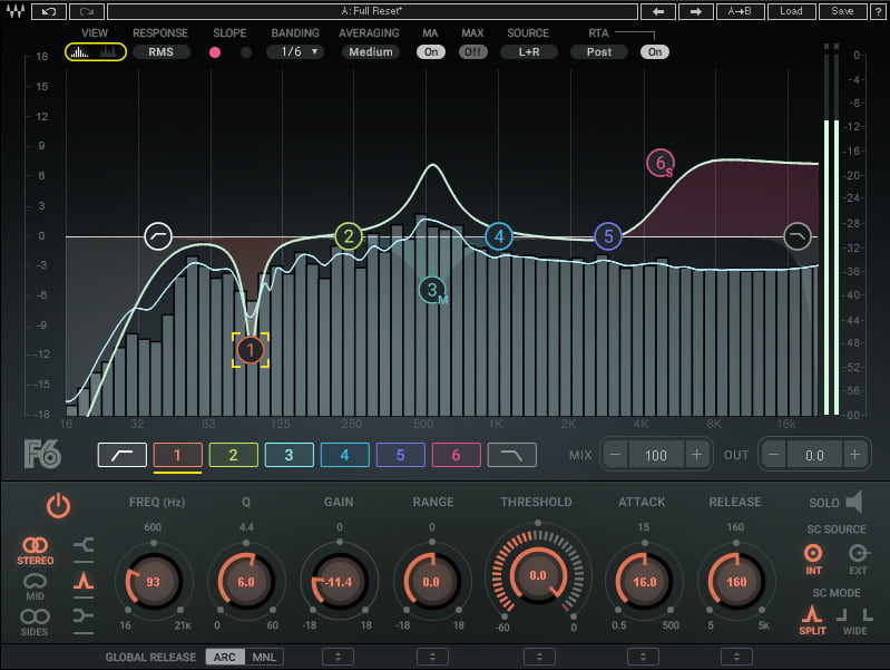 Waves F6 Floating-Band Dynamic EQ