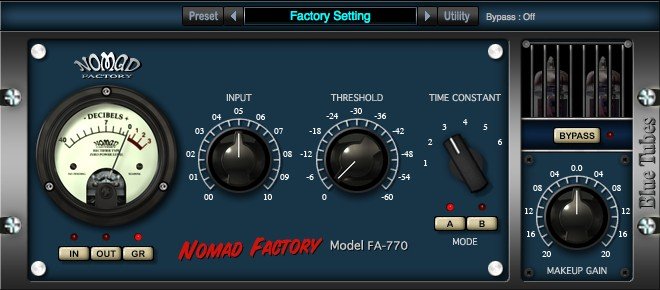 Nomad Factory Blue Tubes Limiter FA770