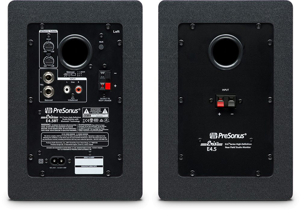 PreSonus Eris E4.5 BT 2-Way 4.5" Near Field Studio Monitor with Bluetooth technology (PAIR)