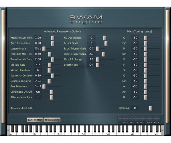 Audio Modeling SWAM Saxophones