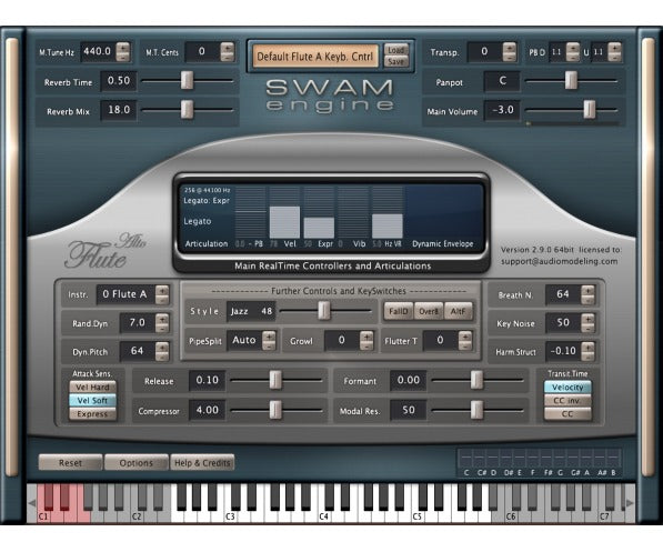 Audio Modeling SWAM Flutes