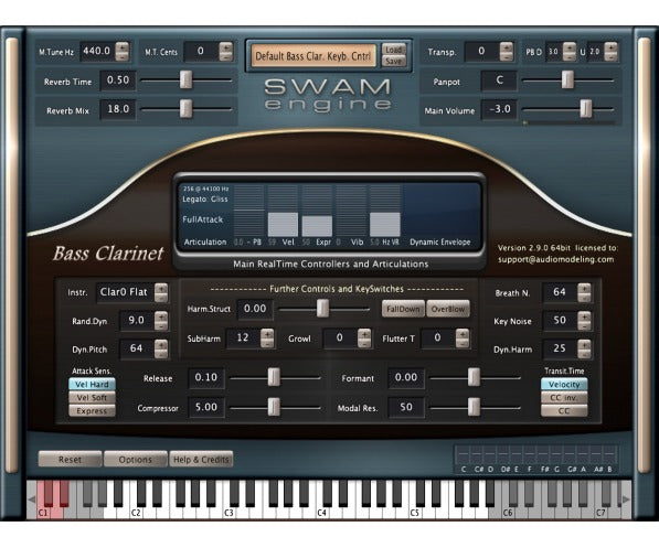Audio Modeling SWAM Clarinets