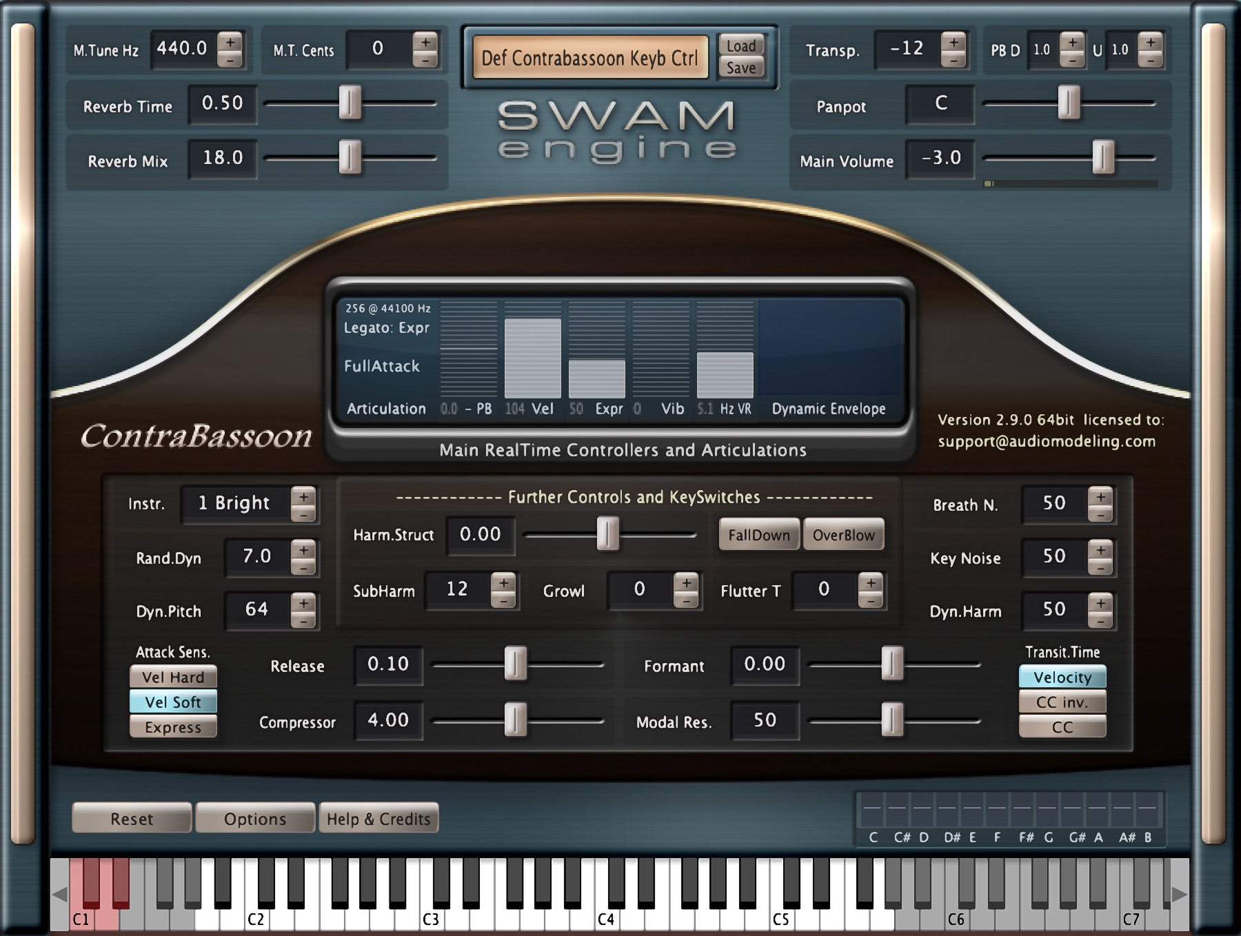 Audio Modeling SWAM Double Reeds