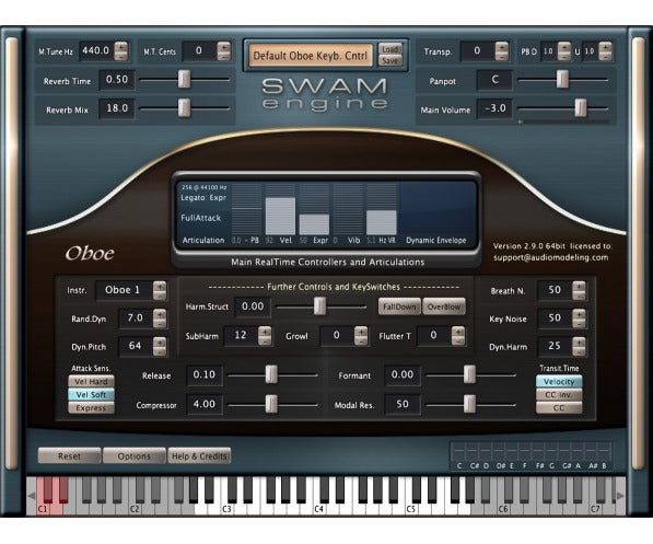 Audio Modeling SWAM Double Reeds