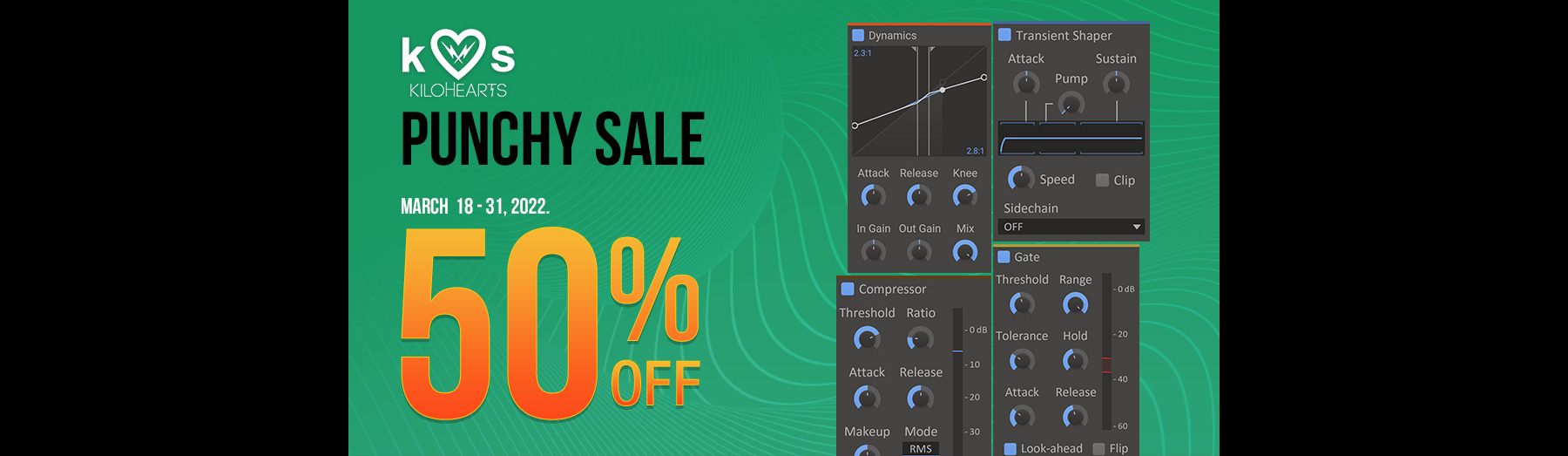 Kilohearts Punchy Plugin Sale 50% OFF