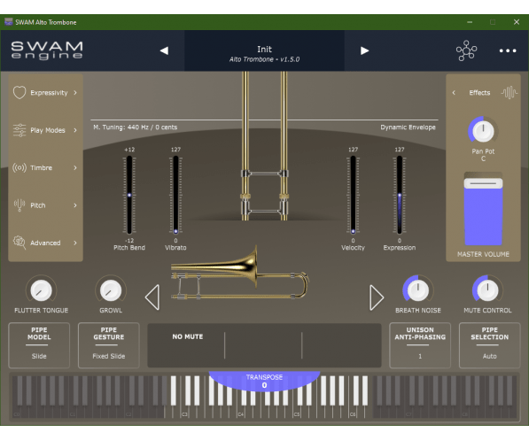 Audio Modeling SWAM Trombones