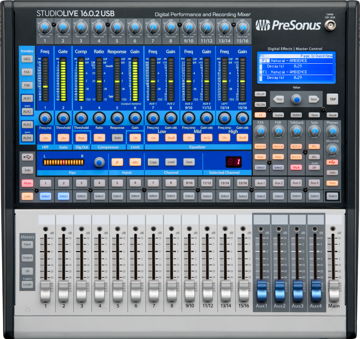 PreSonus StudioLive Classic 16.0.2 USB Digital Console Mixer top