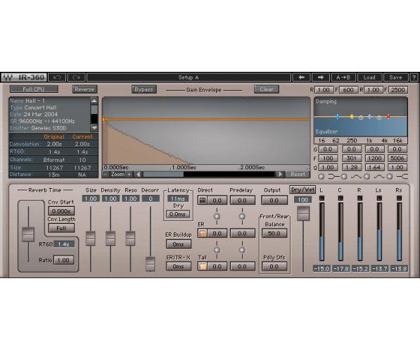 Ir360 Waves IR360 Convolution Reverb