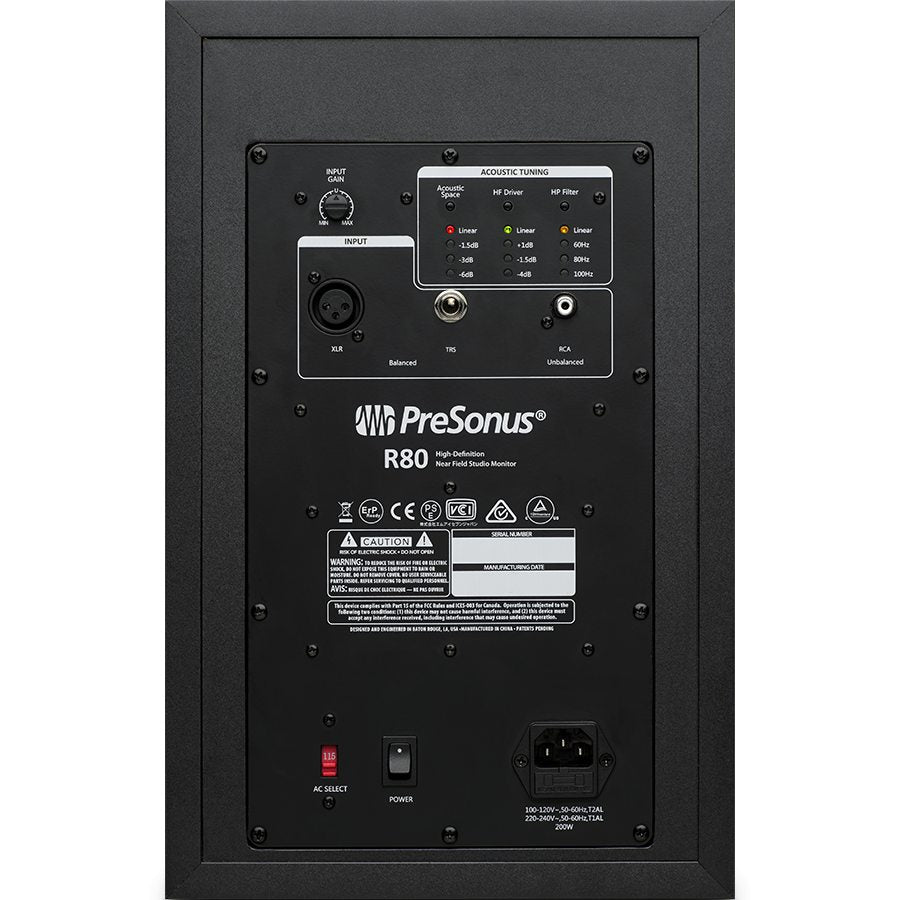PreSonus R80 8" AMT Powered Studio Monitor
