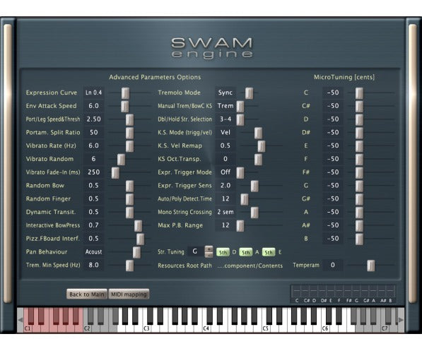 Audio Modeling SWAM Violin