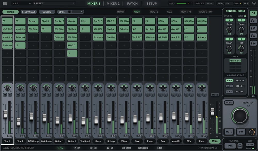 SoundGrid Studio + eMotion ST 32 Ch. Mixer