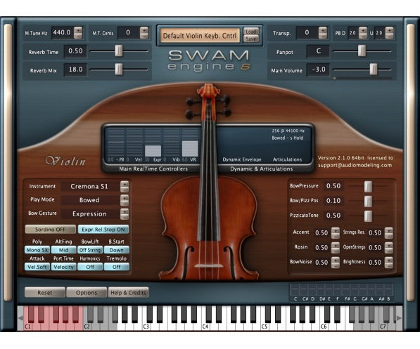 Audio Modeling SWAM Violin